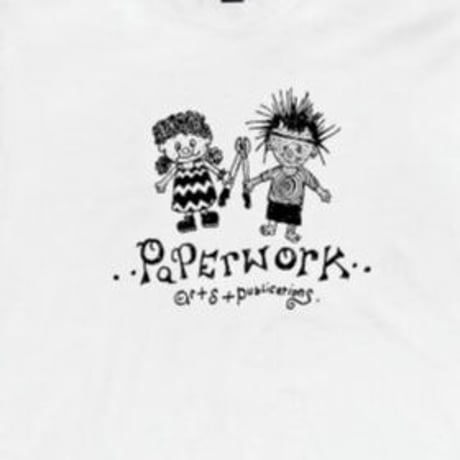 PAPER WORK  TROUBLE MAKER TEE -WHITE