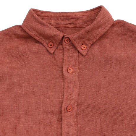WHIMSY LINEN DYED SHIRT - CORAL