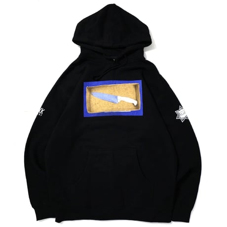 CRACK GALLERY WHITE KNIFE HOODIE - BLACK