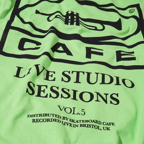 SKATEBOARD CAFE 45 TEE - LIME GREEN
