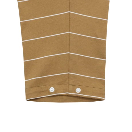 WHIMSY  SNAP SLEEVE BOARDER TOP - BEIGE
