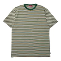 HELLRAZOR H STRIPED SHIRT - GREEN / BROWN