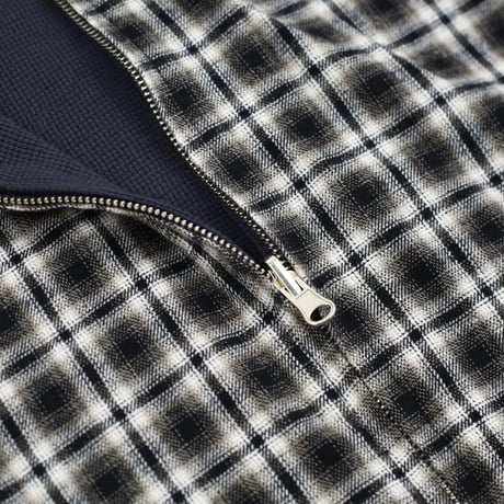 YARDSALE REVERSIBLE FLANNEL HOODIE - KHAKI / BLUE