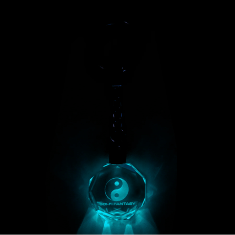 SCI-FI FANTASY LIGHTUP CRYSTAL KEYCHAIN