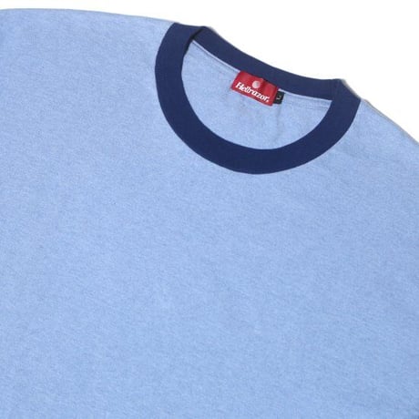 HELLRAZOR HEATHER RINGER SHIRT -BLUE