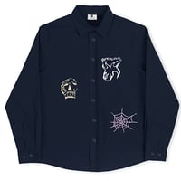 POETIC COLLECTIVE THREE PRINTS SHIRT - NAVY