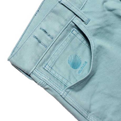 HELLRAZOR BAGGIE OVER DYE DENIM PANTS - SLATE