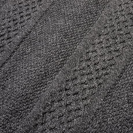 DEMARCOLAB CABLEKNIT ZIPSWEAT - MIXBLACK
