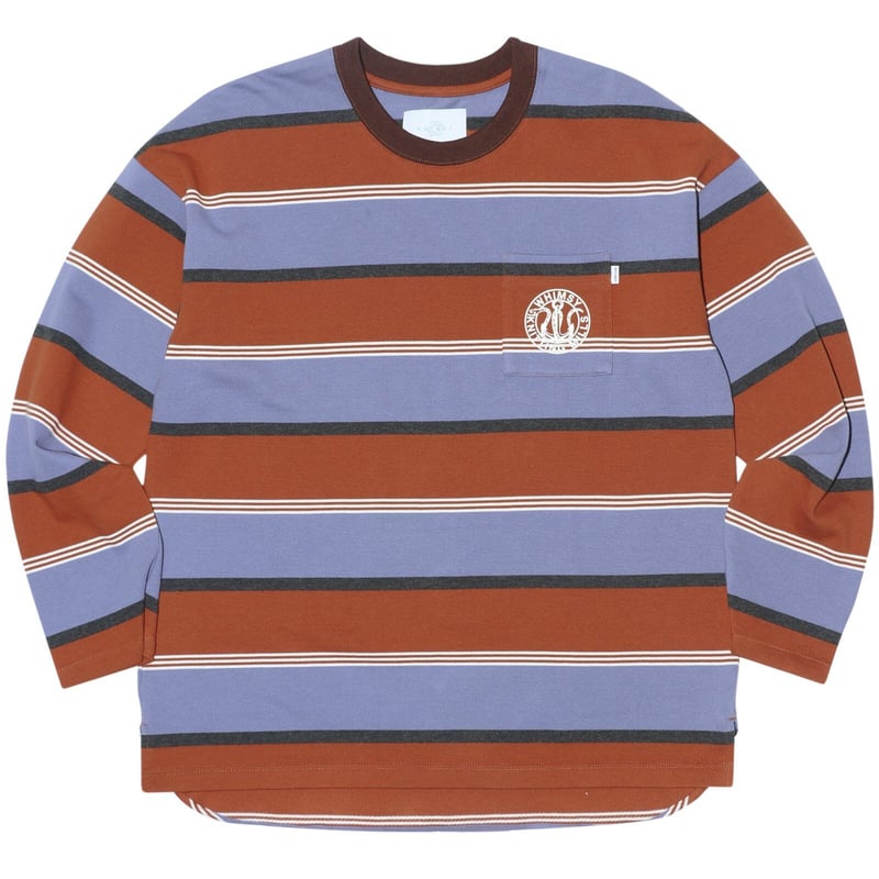 新品 Whimsy SNAP SLEEVE BORDER TOP L ウィムジー