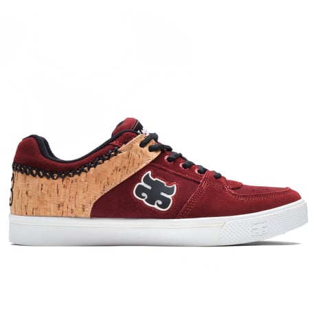 IPATH REED LOW - CORK AND BURGUNDY SUEDE