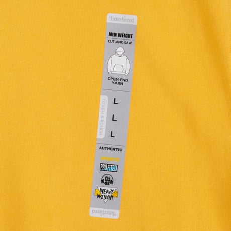 INTERBREED BRAND-NEW HOODIE - L,YELLOW