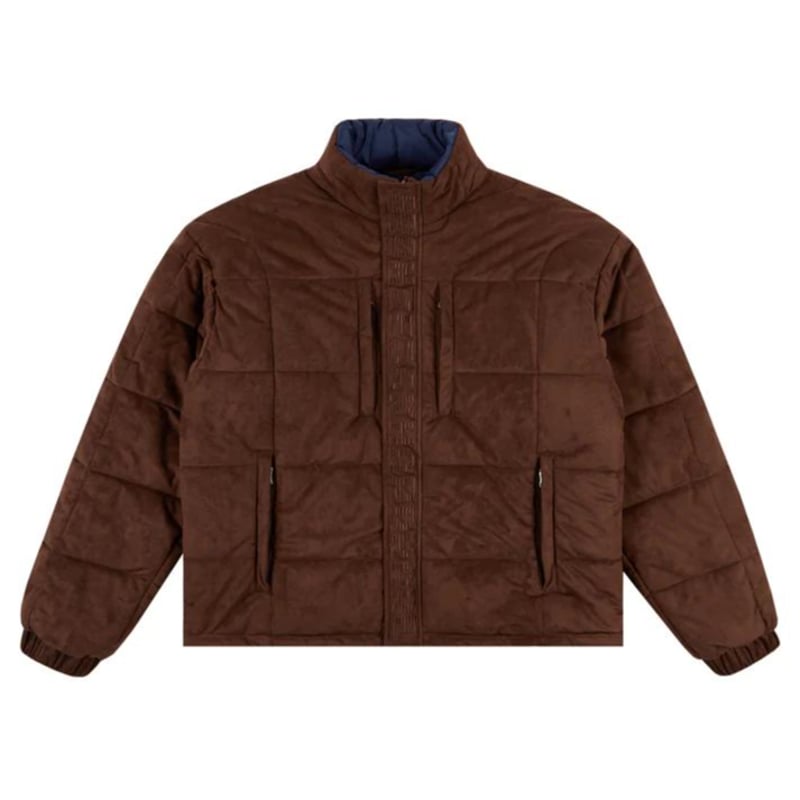 BRONZE56K FAUX SUEDE PUFFER JACKET - BROWN | BO