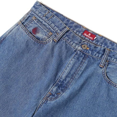 HELLRAZOR  BAGGIE DENIM SHORT - WASH INDIGO