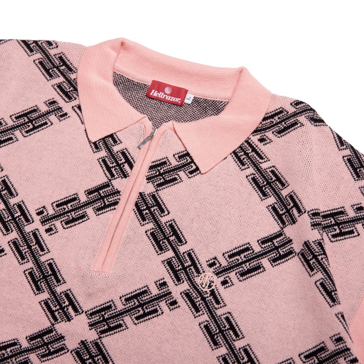 HELLRAZOR HR CORPS KNITTED POLO SHIRT - PINK