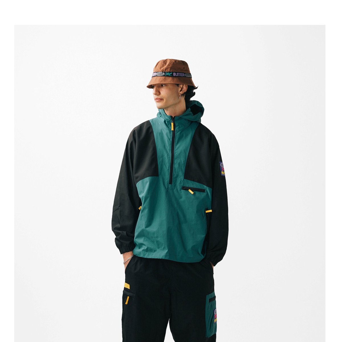 Butter Goods / TERRAIN JACKET/ナイロンジャケット/L/ナイロン/GRN BUTTER GOODS TERRAIN JACKET - BLACK/TEAL | BOTT