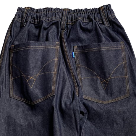 TELEVISISTAR VS1 BAGGY OG PANTS GOLD STICH RAW DENIM - NAVY