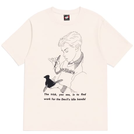 DEATHWISH IDLE HANDS TEE - CREAM