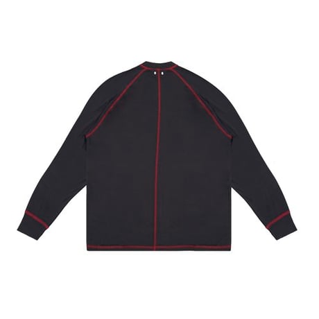 OCTAGON BASE L/S T-SHIRT - BLACK/RED