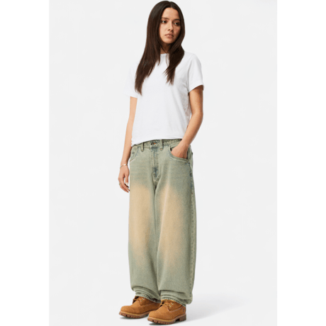 DIME BAGGY DENIM PANTS - SANDBLASTED SKYBLUE