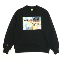 BEDLAM X CRACK GALLERY FINLEY CREWNECK - BLACK