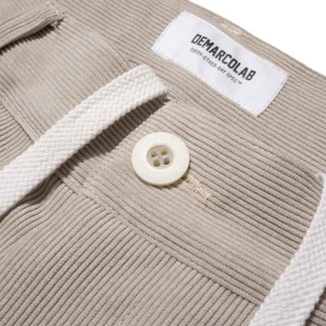 DEMARCOLAB ACTIVE CORD 80 TROUSER - IVORY