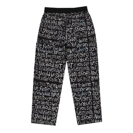 WHIMSY CLAY LETTER PANT - BLACK