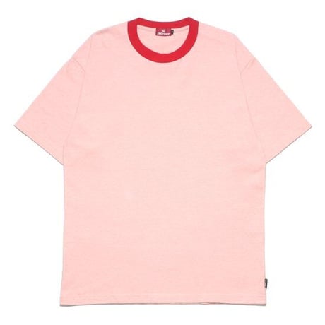 HELLRAZOR HEATHER RINGER SHIRT - RED