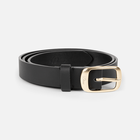 DIME DRESS  LEATHER BELT - BLACK