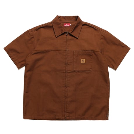 HELLRAZOR DUCK ZIP SHIRT - WALNUT