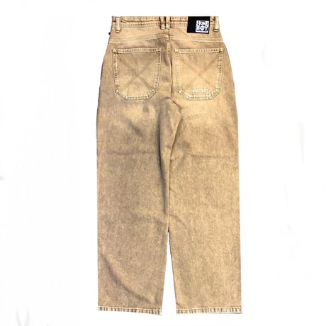 HOMEBOY X-TRA BAGGY DYE DENIM  - WASHED BROWN