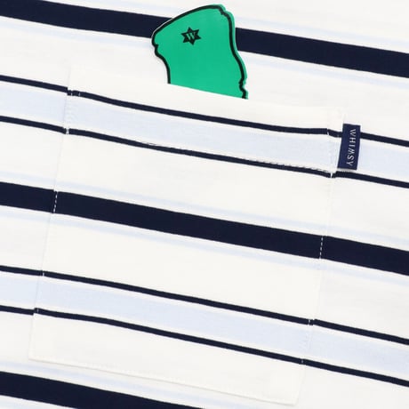 WHIMSY SNAP BORDER TOP - NAVY