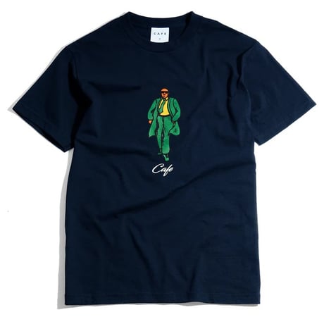 SKATEBOARDCAFE SUITED TEE - NAVY