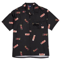 RAW X INTERBREED PAPERS OPENCOLLOAR SHIRT - BLACK