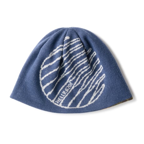 HELLRAZOR LOGO REVERSIBLE BEANIE - NAVY/WOODLAND CAMO