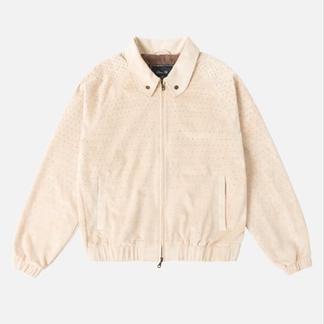 DIME PERFORALED FAUX SUEDE JACKET - TAN