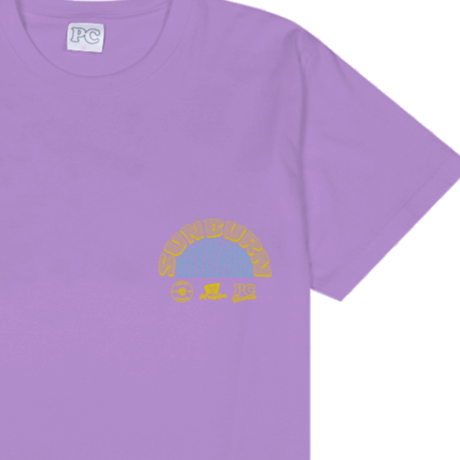 PUBLIC CULTURE SUNBURN RECORDS TEE-PURPLE