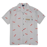 RAW X INTERBREED LOGO OPEN OPENCOLLOAR SHIRT - NATURAL