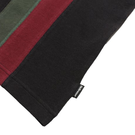 HELLRAZOR DOUBLE STRIPED POLO SHIRT - BLACK