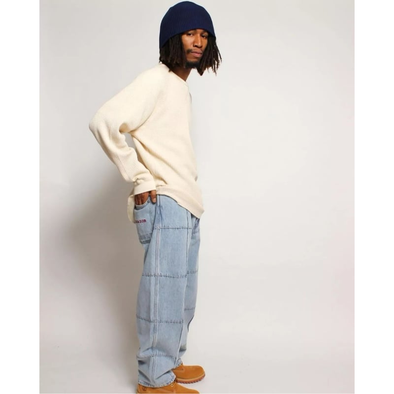 HELLRAZOR BLOCK BAGGIE DENIM - WASH INDIGO | BO