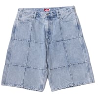 HELLRAZOR BLOCK DENIM SHORTS "YANKEE" - L,INDIGO