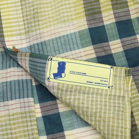 WHIMSY SILK PLAID SHIRT - YELLOW
