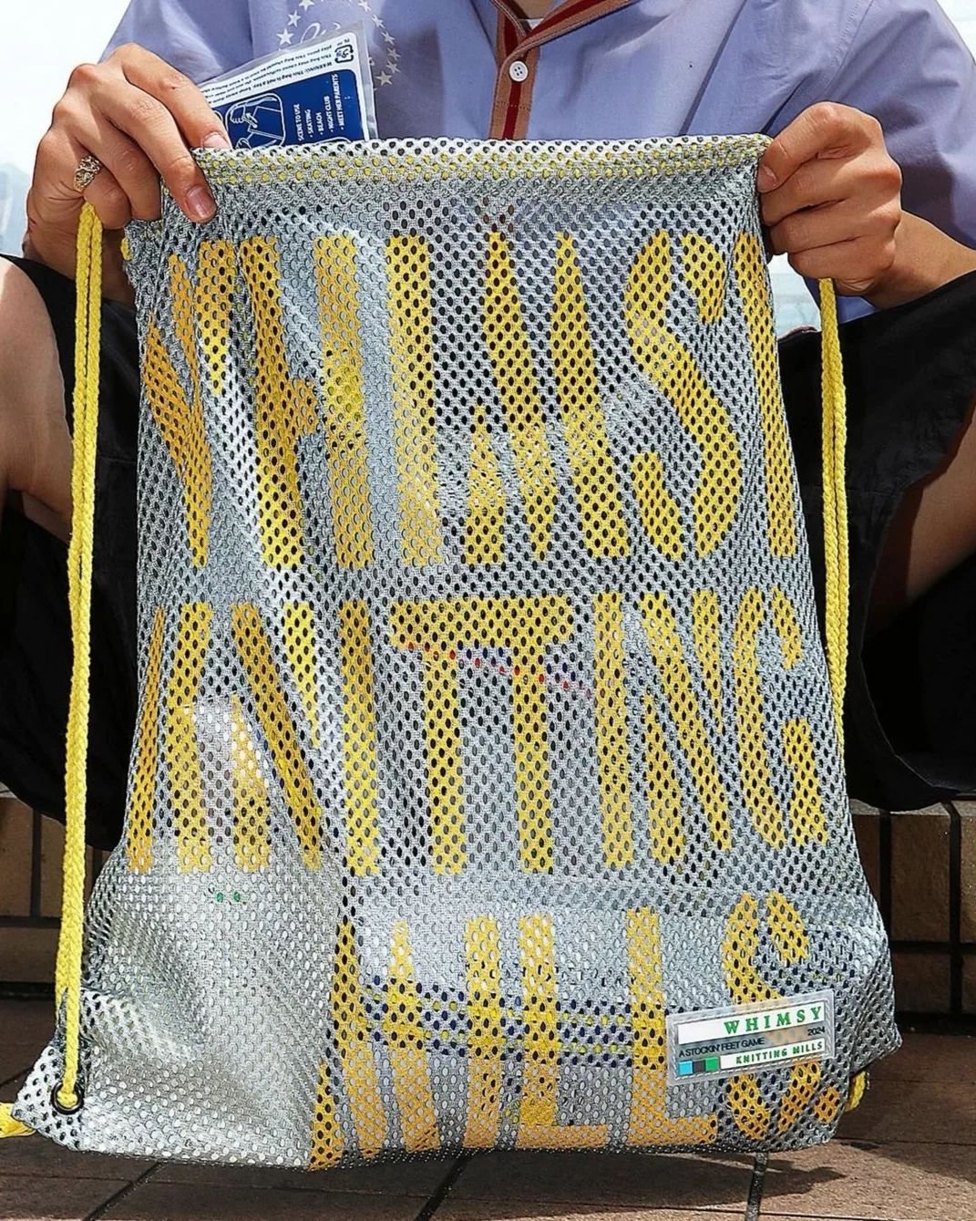 WHIMSY MESH KNAPSACK - GREY | BOTTOM LINE