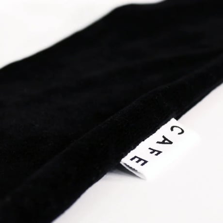 SKATEBOARD CAFE STRIPE 1/4 ZIPVELOUR POLOSHIRT - BLACK/WHITE