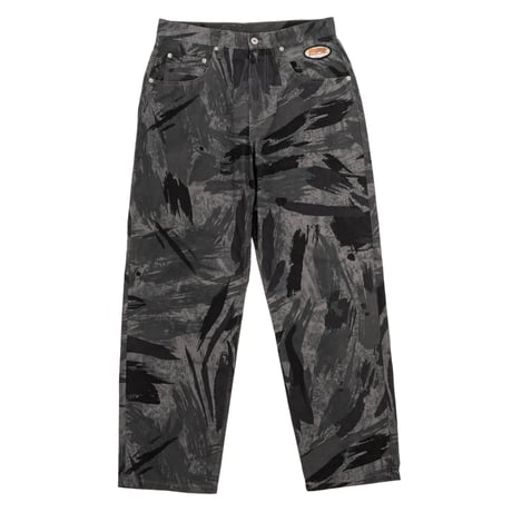 INTERBREED BRUSHED CAMO TROUSER - CHARCOAL
