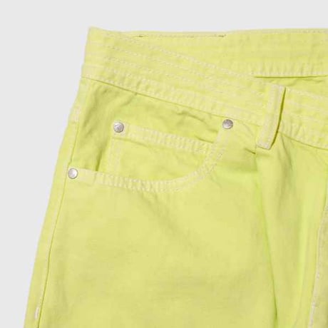DEMARCOLAB SILVER DUB O/D DENIM JEANS - LIME