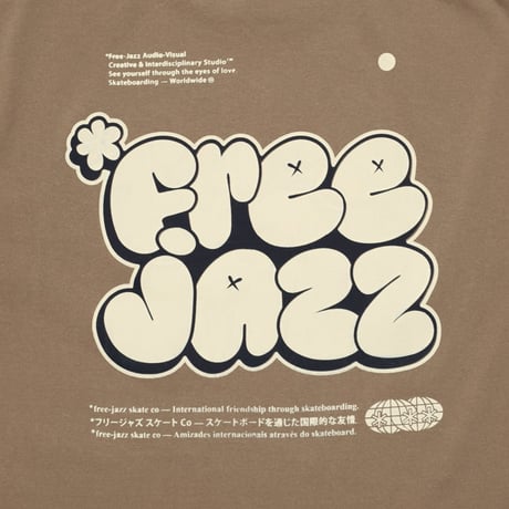 FREEJAZZ GRAFF FADED TEE - FADED BROWN