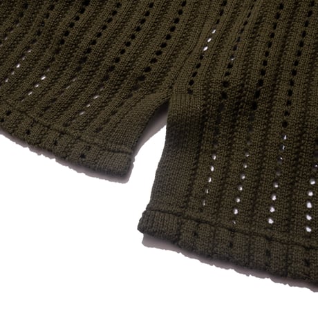 DEMARCOLAB  VENT KNIT BAJA HOODIE  - ARMY