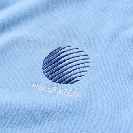 HELLRAZOR EMB PATCH FULL ZIP HOODIE - SKYBLUE