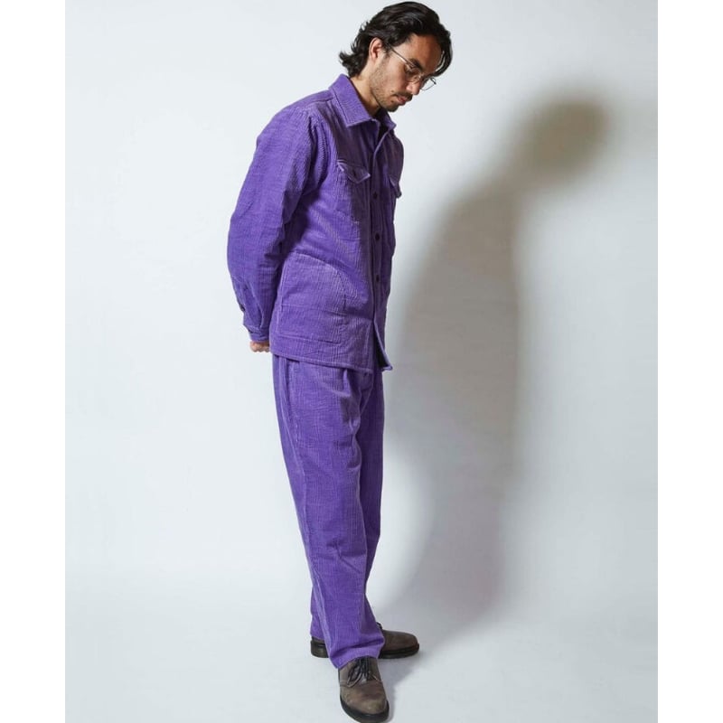 HELLRAZOR CORDUROY SHIRT JACKET-PURPLE | BOTTOM