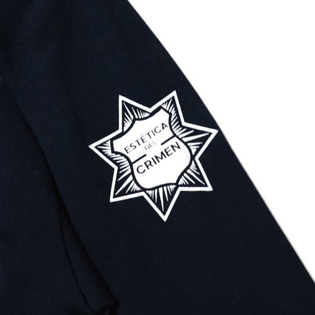 CRACK GALLERY  WHITE KNIFE L/S TEE - BLACK